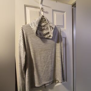 GAP Black and White Striped Hoodie